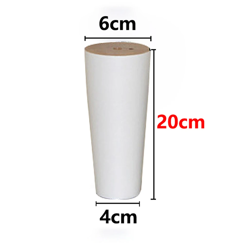 

4pcs 6/15/20cm Solid Natural Wood Tilted Legs for Furniture Coffee Table Feet Black Screws Fashion Sofa Bed Cabinet Chair Foot