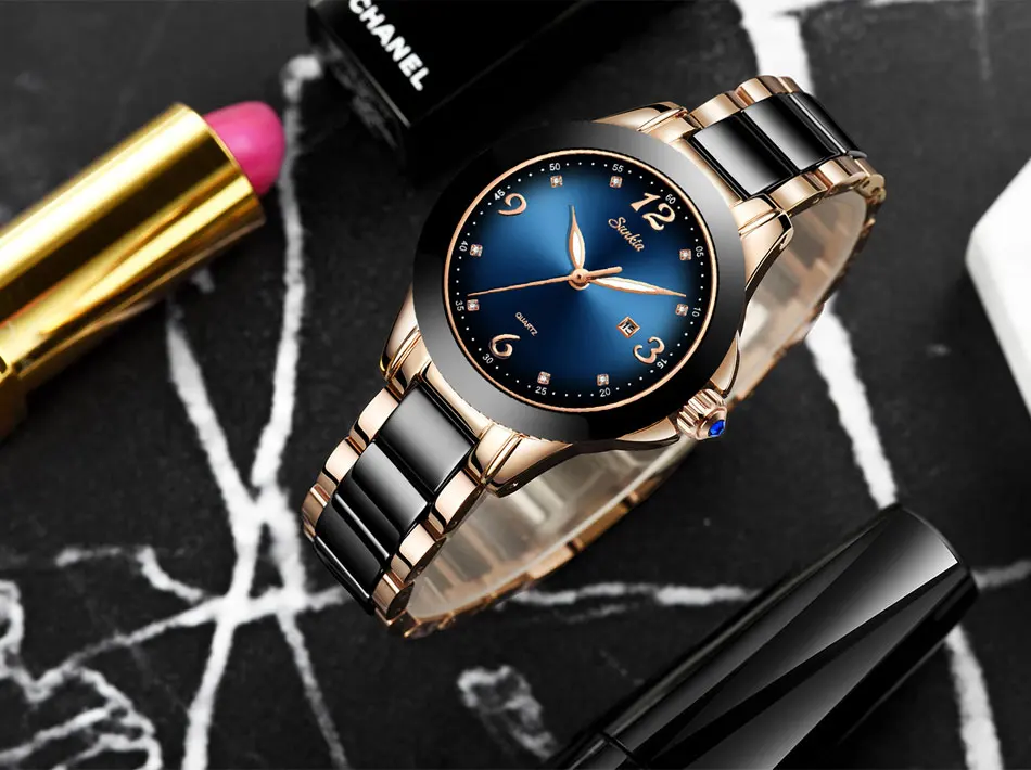 SUNKTA Fashion Women Watches Rose Gold Ladies Bracelet Watches Reloj Mujer 2019New Creative Waterproof Quartz Watches For Women