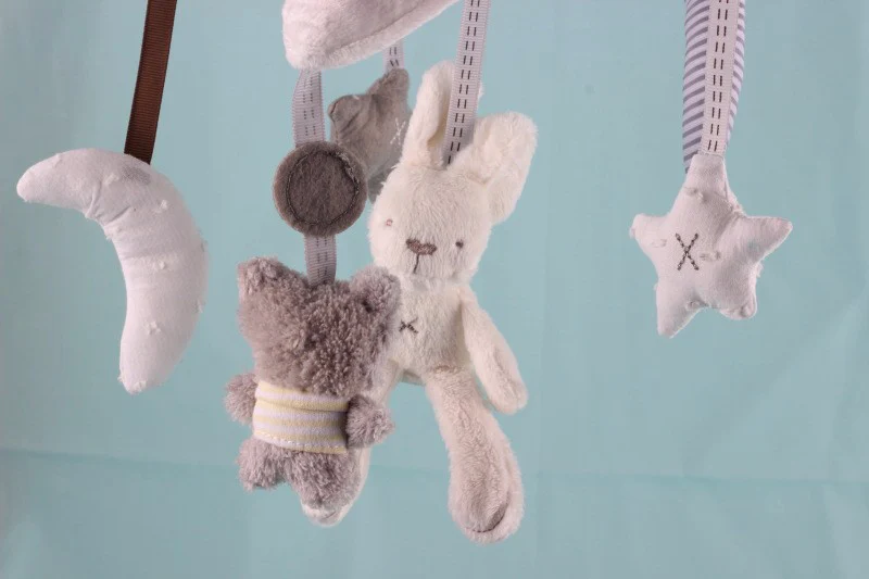 Детская Мобильная кроватка детские игрушки Кролик Музыкальная Коробка с