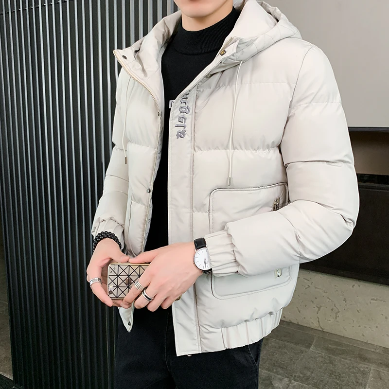 Padded jacket for men 2020 Winter new trend slimming down cotton suit winter casual and loose solid color Overcoats