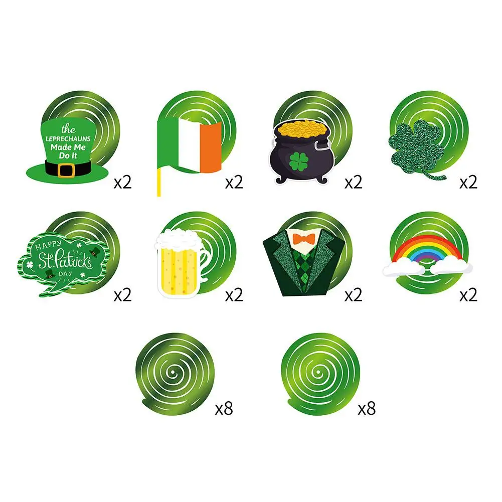 

Spiral Pendant Party Props Party Festival Decoration Reusable Saint Patrick's Day Ornament Easter Christmas Adornment