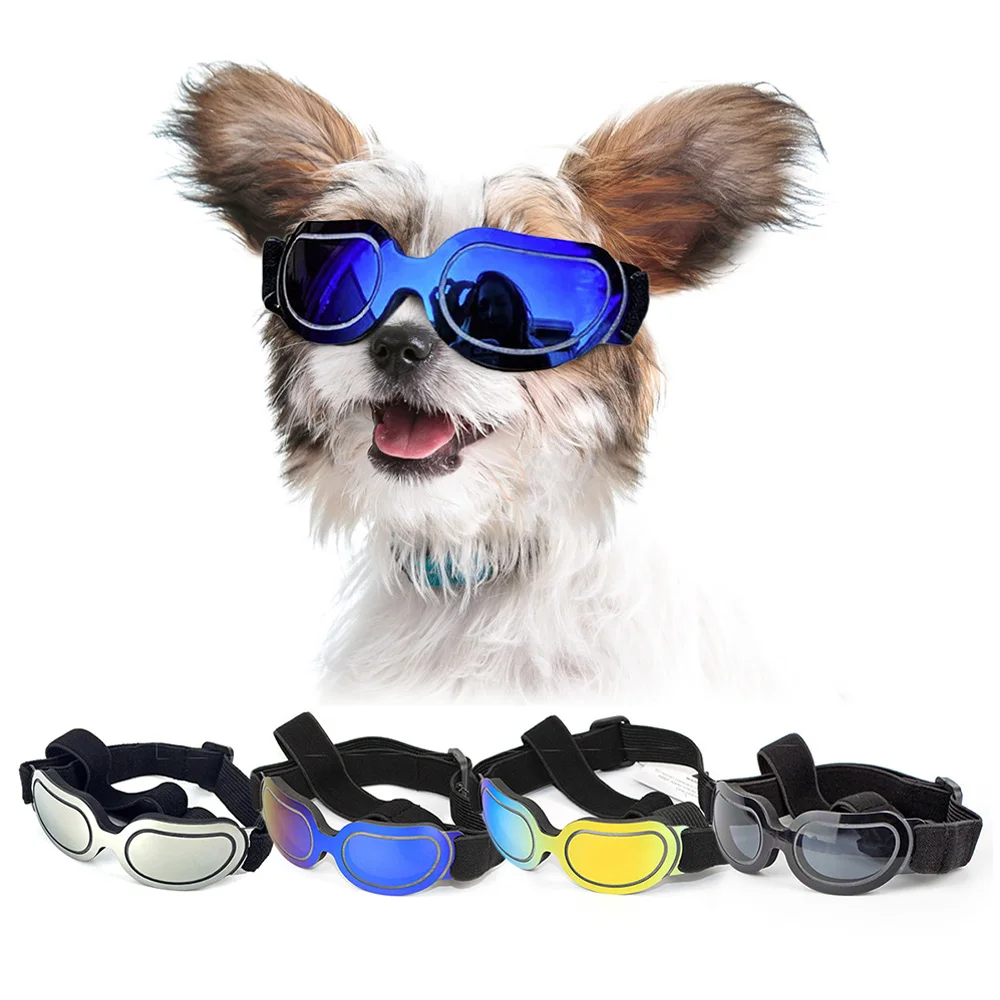 

Enjoying Small Dog Goggles Anti-UV Dog Sunglasses Windproof Snowproof Doggy Glasses with Flexible Straps For Dog