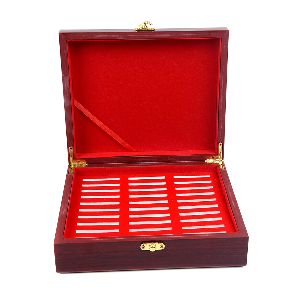 Economical 30 Pcs Round Coins Holders Storage Container Case Portable Wooden Display Box Collection ds99 |