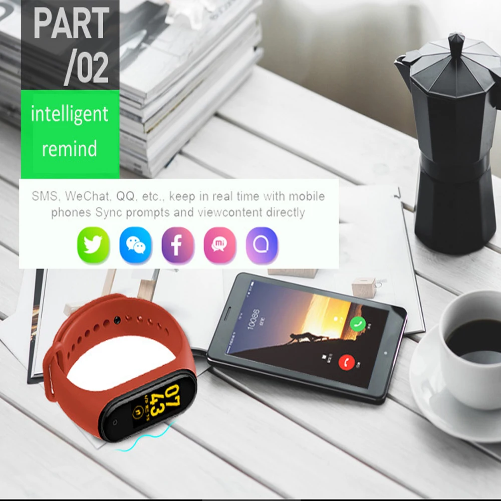2020 спортивные водонепроницаемые мужские часы Smart life Band 4 с пульсометром шагомером