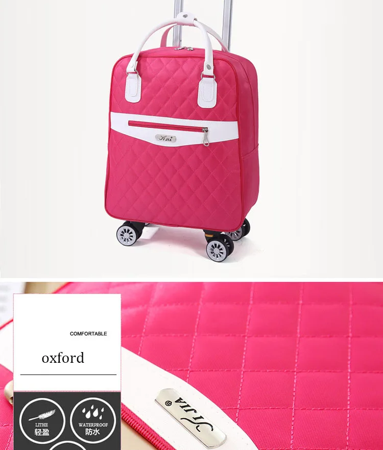 Сумка на колесах для путешествий женский дорожный рюкзак с колесами Сумки на колесиках Оксфорд большой емкости Дорожный чемодан на колесиках сумка