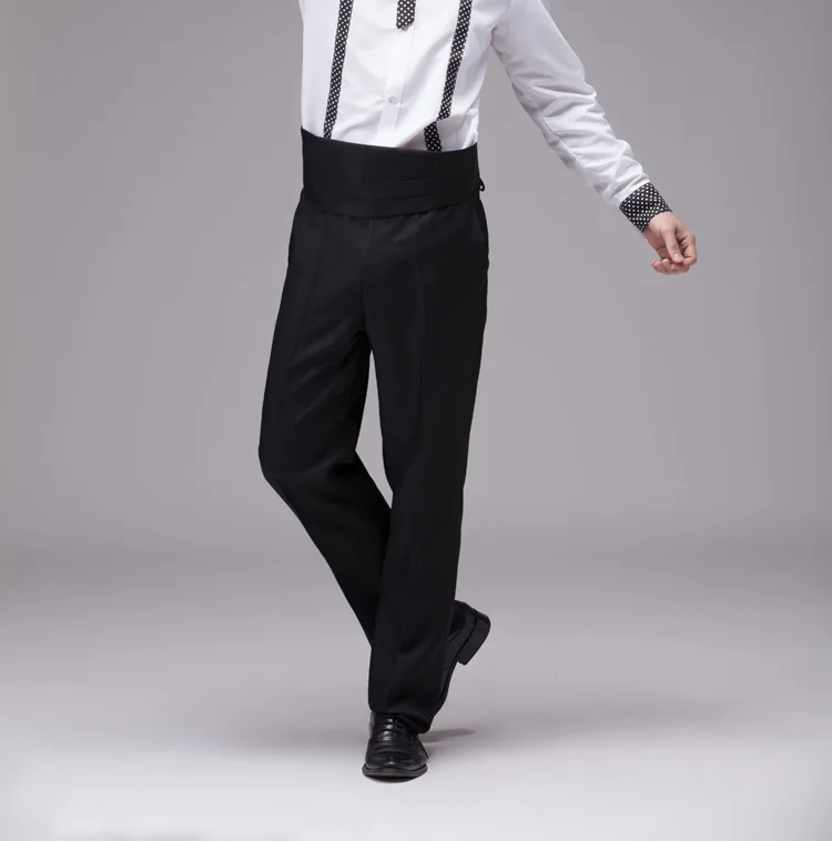 

Men's trousers formal suit Korean version small leg suit trousers black white chorus trousers performance suit men's long
