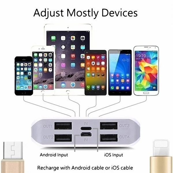 Xiaomi горячая Распродажа 30000 мАч Внешний аккумулятор 4 USB порта с двойным входным портом цифровой дисплей портативное зарядное устройство Аксессуары для мобильных телефонов