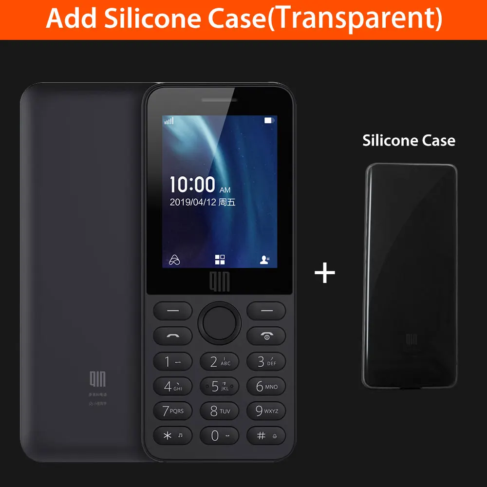 Xiaomi QIN QF9 4G сеть Wi-Fi 1820mAH BT 4,2 инфракрасный пульт дистанционного управления Две sim-карты функция телефона - Цвет: Add Silicone Case