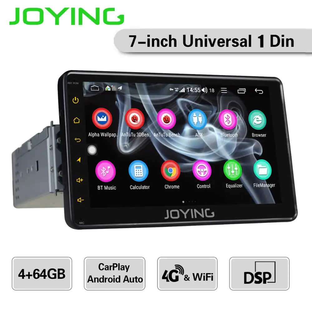 Один Din 7 &quotВстроенный DSP 4G модуль Carplay 4 Гб + 64 головное устройство Универсальный