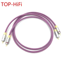 top hifi pair type 1gold plated 2rca cable high end 6n ofhc audio cable double rca signal line rca cable for xlo htp1