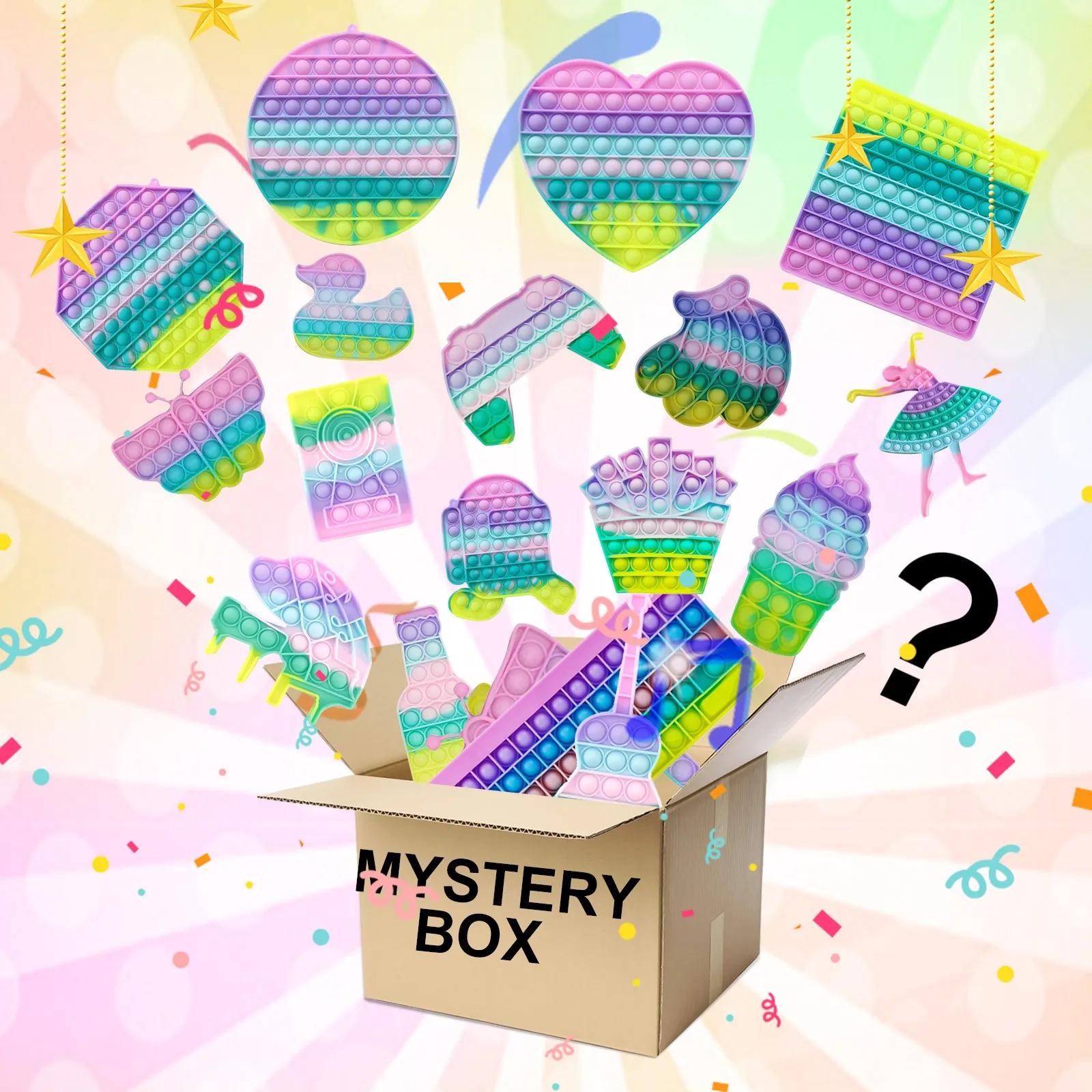 

Suprise Blind Box For Birthday Gift Mystery Box Fidget Toy Mystery-Pack Extrusion Sensory Toy Stress Relief Anxiety Relief Toy