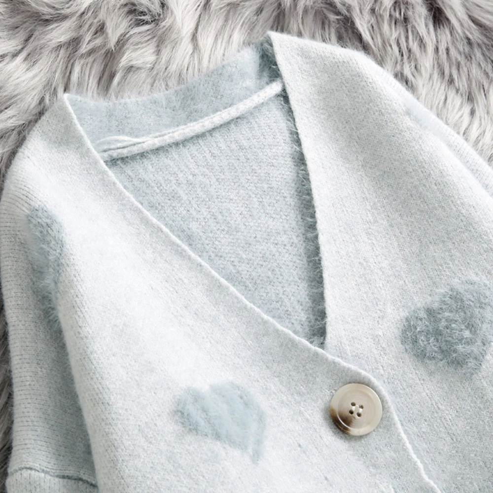 HEFLASHOR вязаный кардиган свитер пальто для женщин 2019 Осень-зима свободные топы