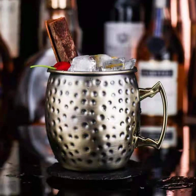 

Moscow Mule Mug 530ml Stainless Steel Coffee Cup for Beer Cocktail Drinking Bar Accessories Kitchen Party Supplies
