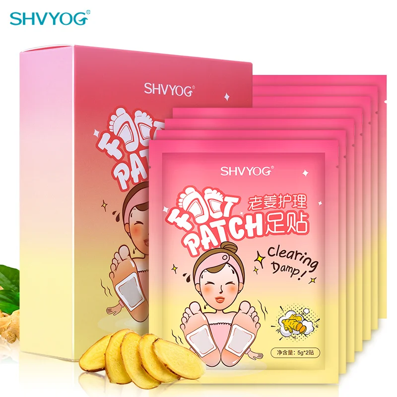 SHVYOG 14 Pcs Ginger Detox Foot Patch Remove Moisture Improve Sleep Chinese Herbal Clean the Body's Excess Toxins Warm Feet | Красота и