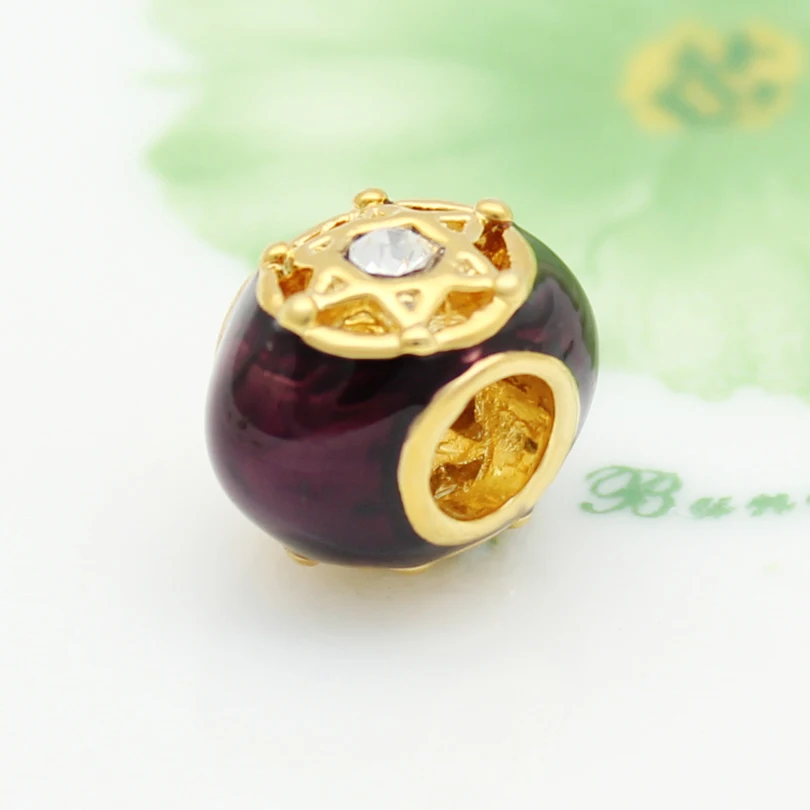 Бесплатная доставка позолоченный фиолетовый кристалл с двойными треугольниками