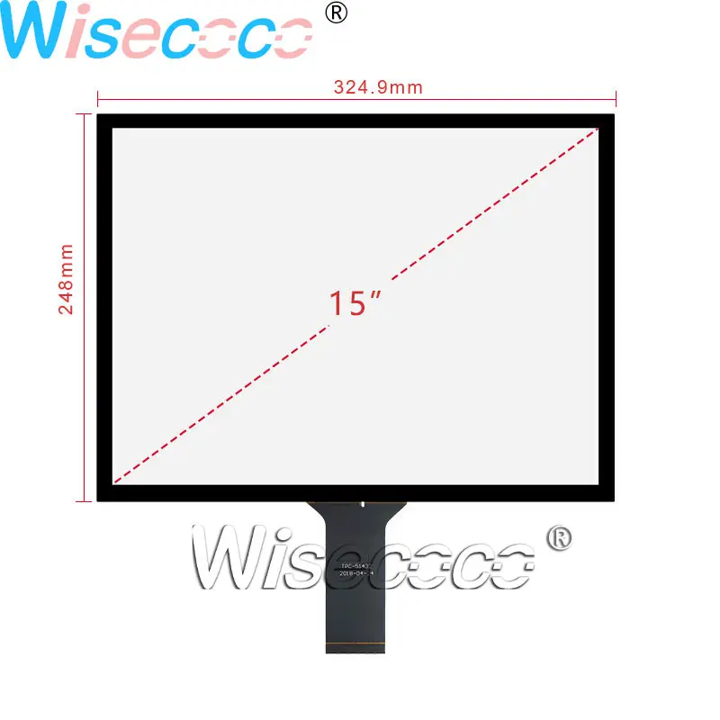 Wisecoco 15 Inch Capacitive Touch Screen USB Plug and Play 10 Point Glass Panel Digitizer 324.9*248MM | Мобильные телефоны и