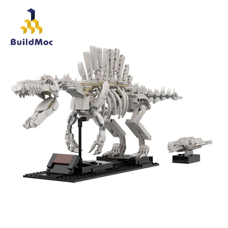

BuildMoc Jurassic Dinosaur Spinosaurus Skeleton Turtle Building Blocks MOC Expert Alternative Body Type Model Bricks Toy