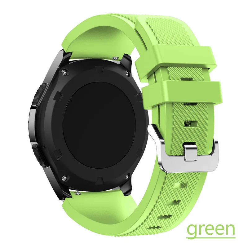 green 22 мм ремешок для часов samsung Galaxy watch 46 мм 42 мм active 2 gear S3 Frontier ремешок huawei часы gt спортивный браслет 20 - Band Color: green