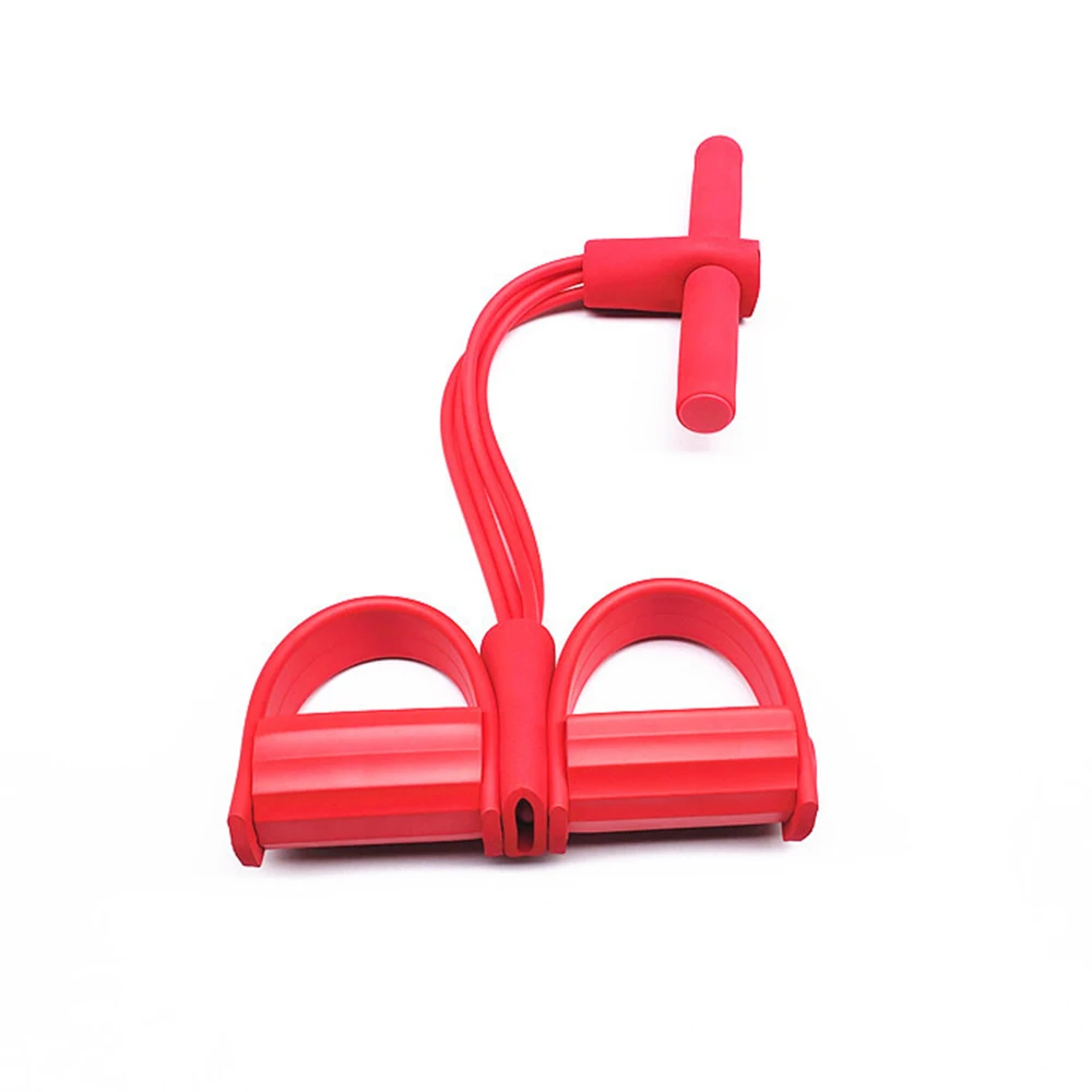 

Tension Rope 4 Tube Puller Pedal Ankle Abdominal Exerciser Fitness Elastic Sit Up Pull Rope Home Gym Sport Training Equipment