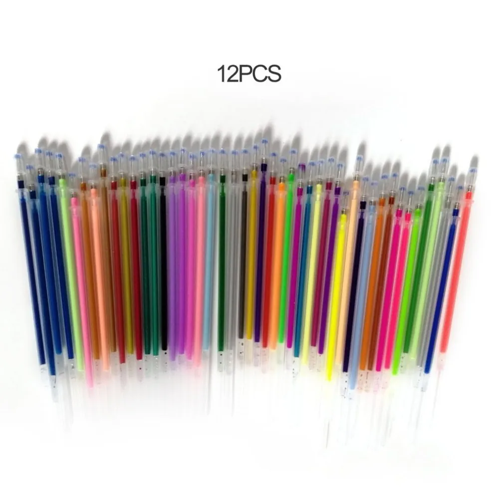 1.0mm Colorful Gel Pen Fluorescent Refills Color Cartridge Flash Smooth Ink Painting Graffiti Pens Student Stationery |