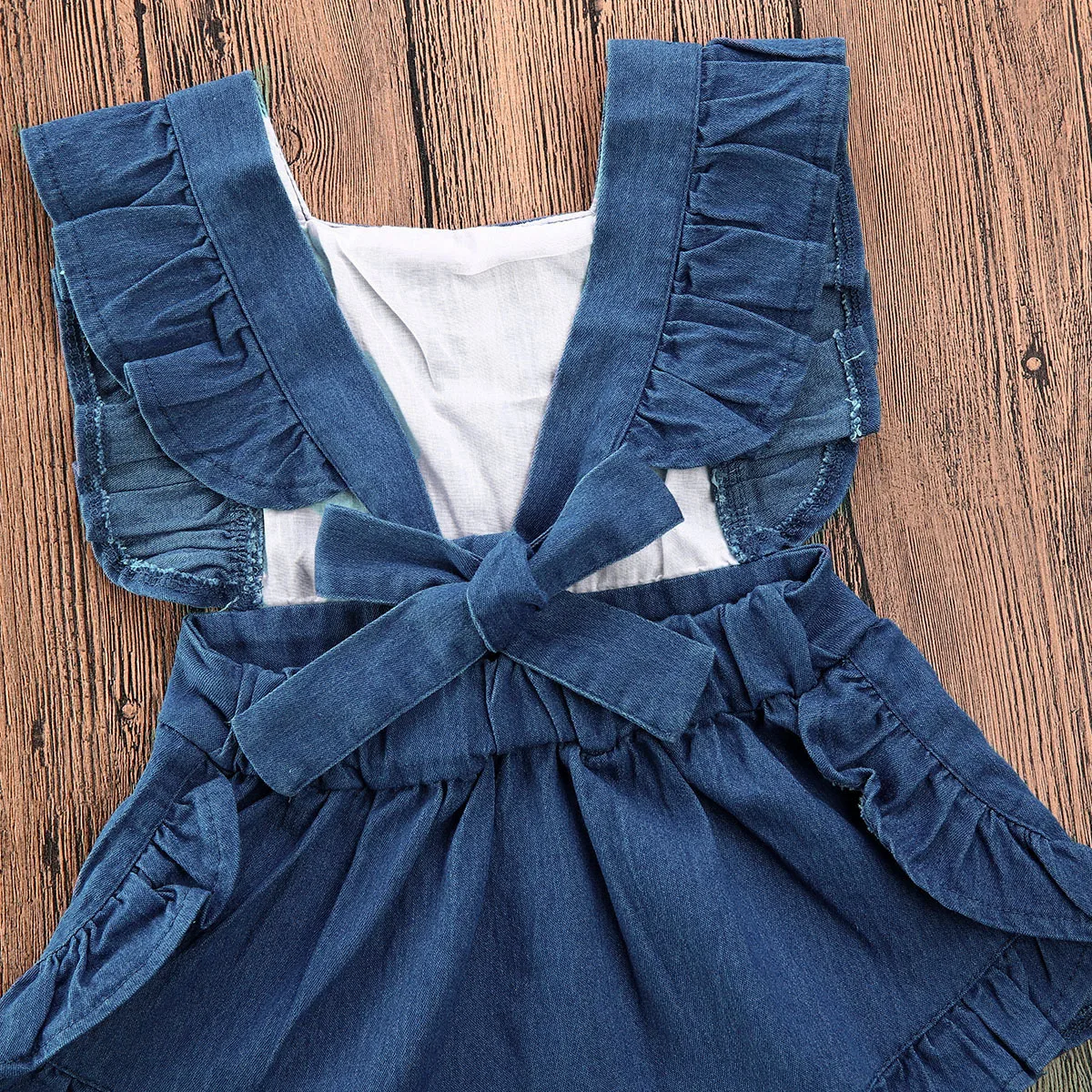 

UK Toddler Baby Girls Ruffle Clothes Sleeveless Romper Jumpsuit Summer Outfits