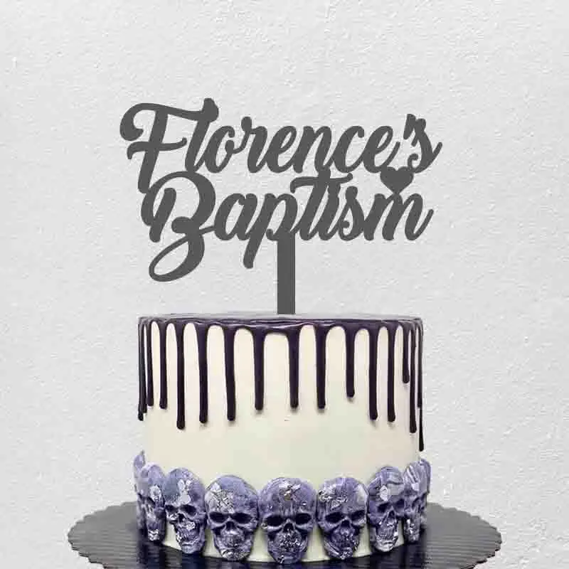 

Персонализированный Топпер для торта для крещения с именем на заказ