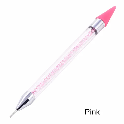1pc Pink Pencil Высокое качество, цветные хрустальные карандаши, стразы для дизайна ногтей, инструменты для самостоятельной сборки одежды, бусинки, алмазные карандаши B1287 - Цвет: 1pc Pink Pencil