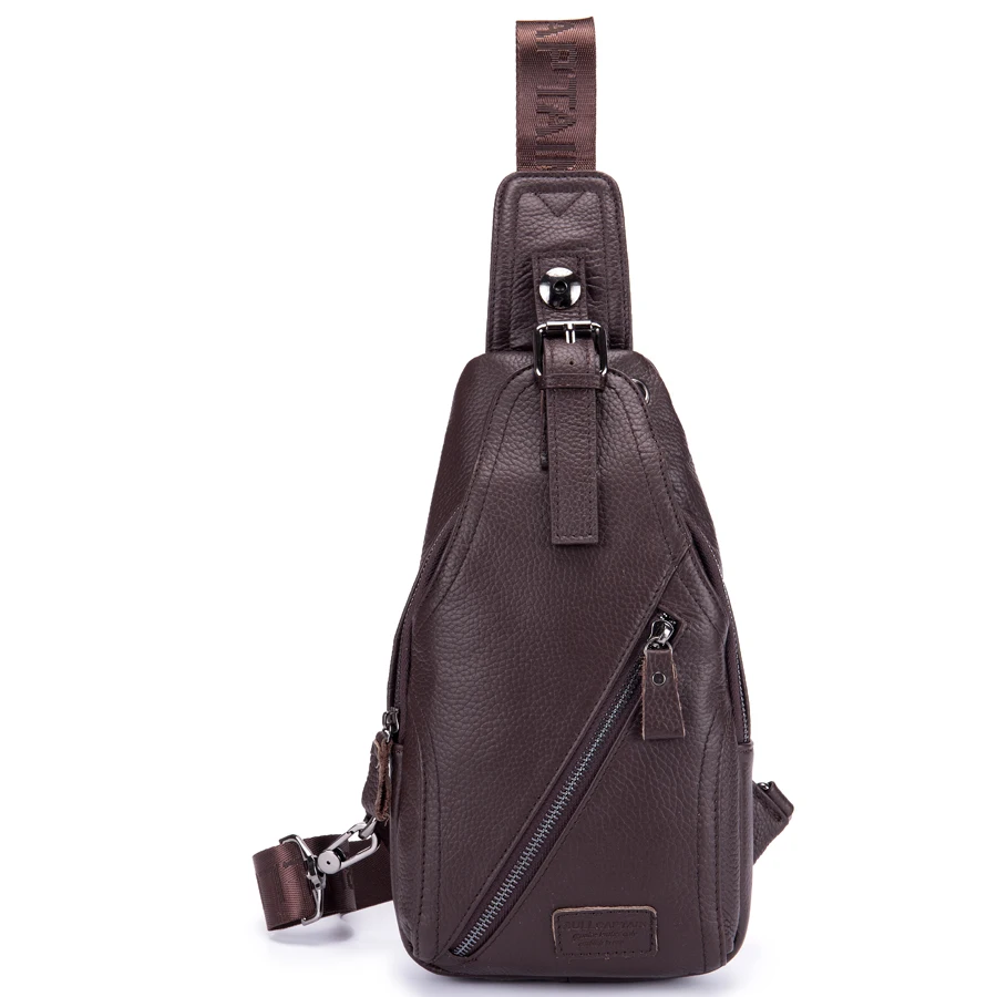 Сумка Кроссбоди мужская из натуральной кожи с отделением для наушников| |