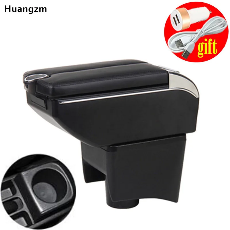 Подлокотники для Volkswagen VW Polo двойные двери открывающиеся 7usb консоль контейнер