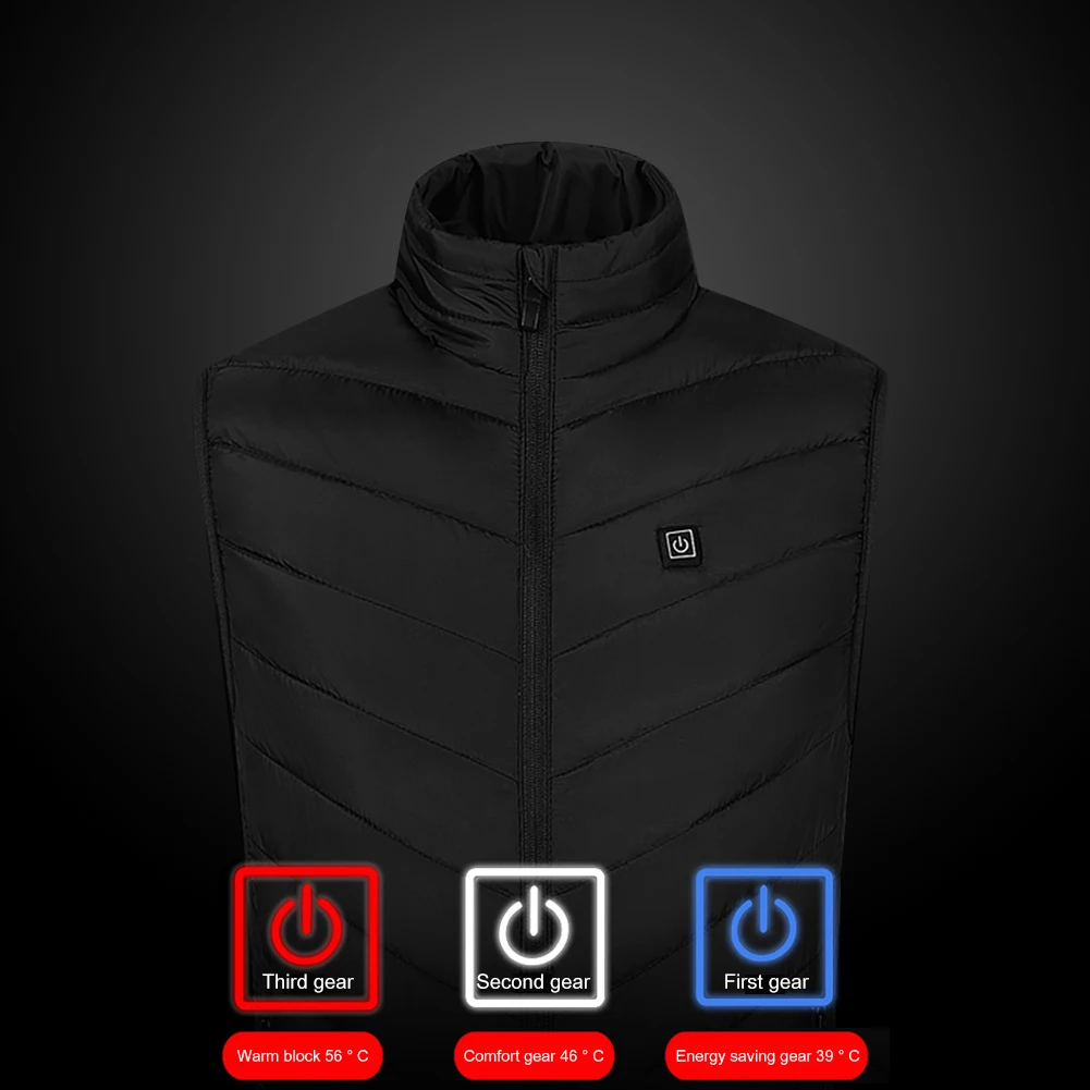 Жилет с подогревом 8 областей мужская зимняя куртка без рукавов USB и