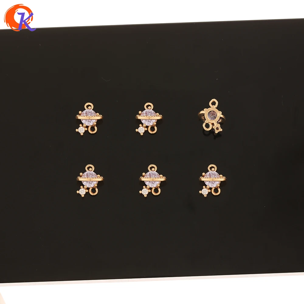 

Cordial Design 50Pcs 9*10MM Jewelry Accessories/CZ Charms/Hand Made/Earring Connectors/DIY Jewelry Making/Earring Findings