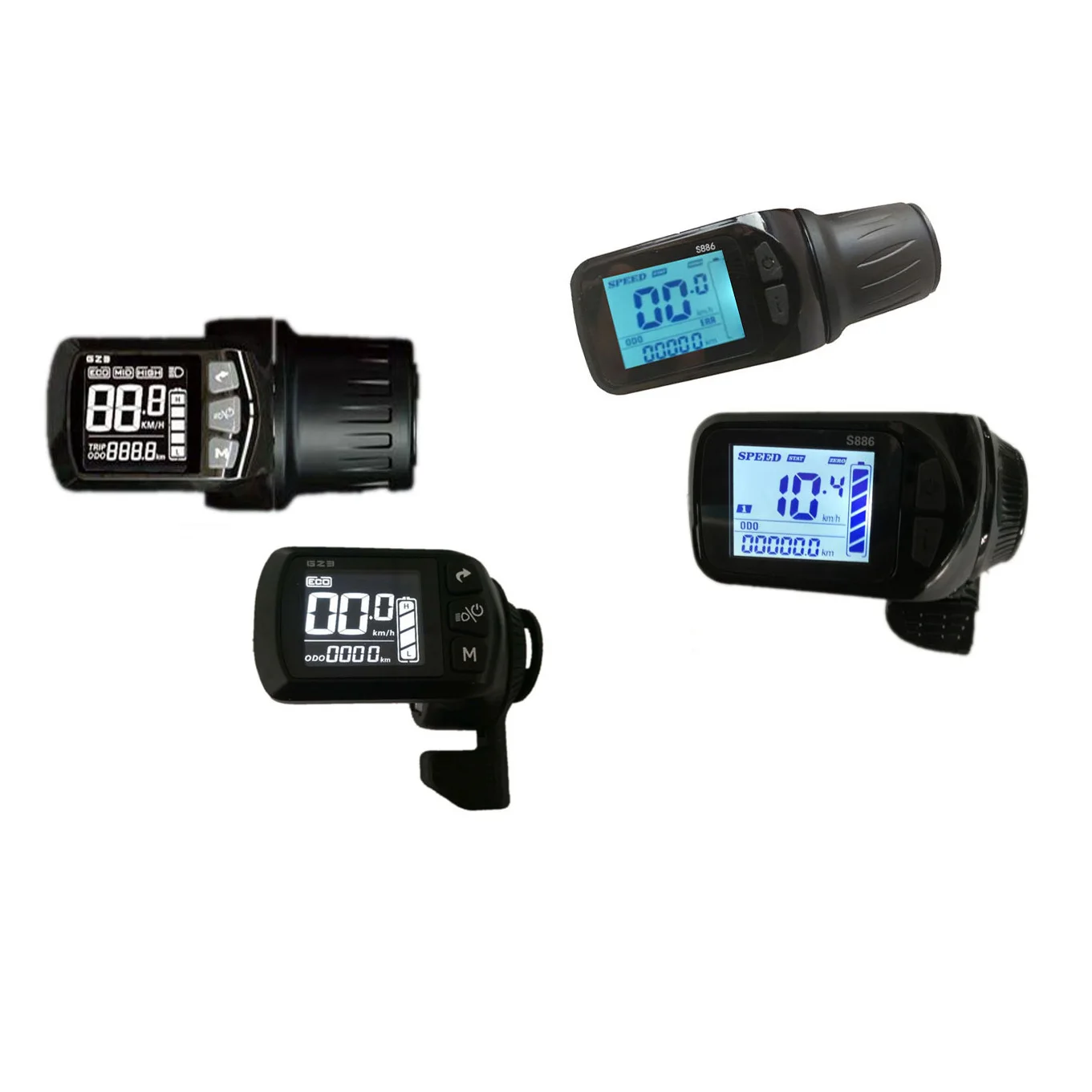 

E-bike LCD Display Panel Thumb Throttle Electric Bicycle Scooter S886 GZ3