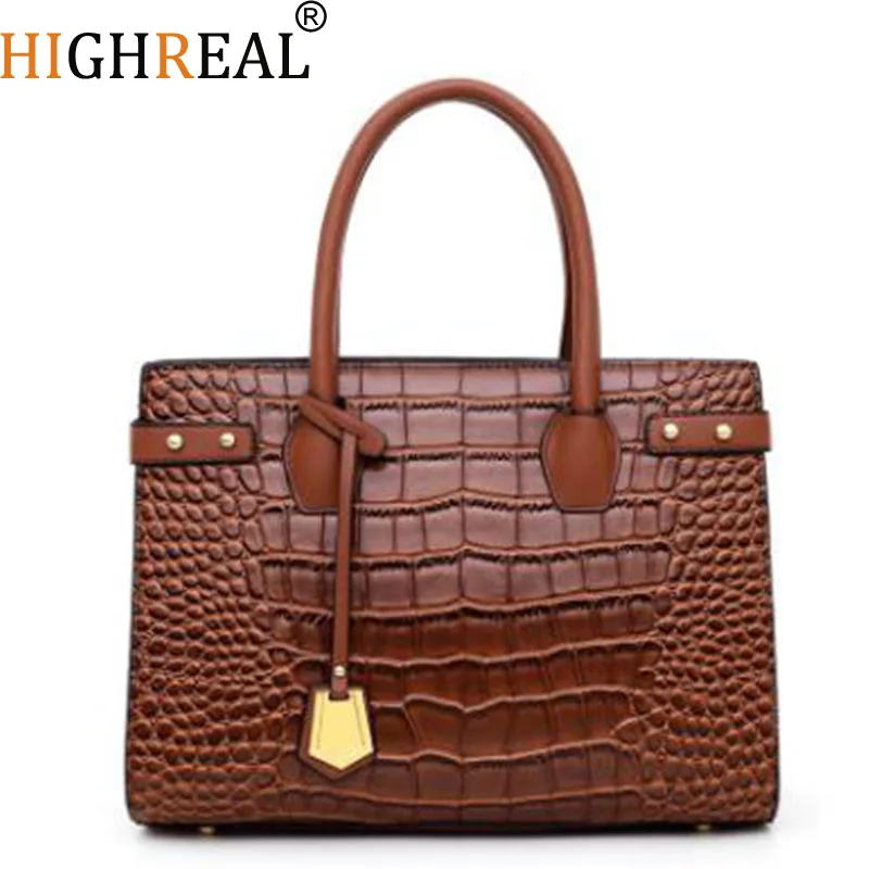 Модные сумки из кожи аллигатора женская сумка с крокодиловым узором