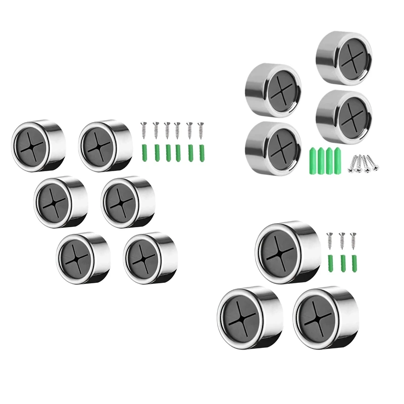 

ABSF Self-Adhesive Towel Holder Hooks Round Wall Mount for Bathroom Kitchen Home