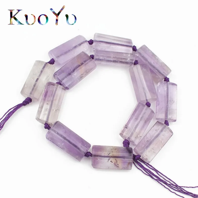 Light Purple Crystal 14x28 мм натуральный камень аметисты тигровый глаз Нефы каменные бусины прямоугольник Свободные Распорки бусины для самостоятельного изготовления ювелирных изделий кулон браслет - Цвет: Light Purple Crystal