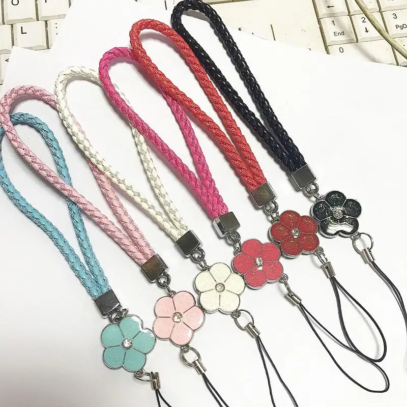 Wholesale PU Leather Mobile Phone Strap Smart Key Holder Ring Flower Lanyard Accessory Cord Hand Rope Keychain | Мобильные телефоны