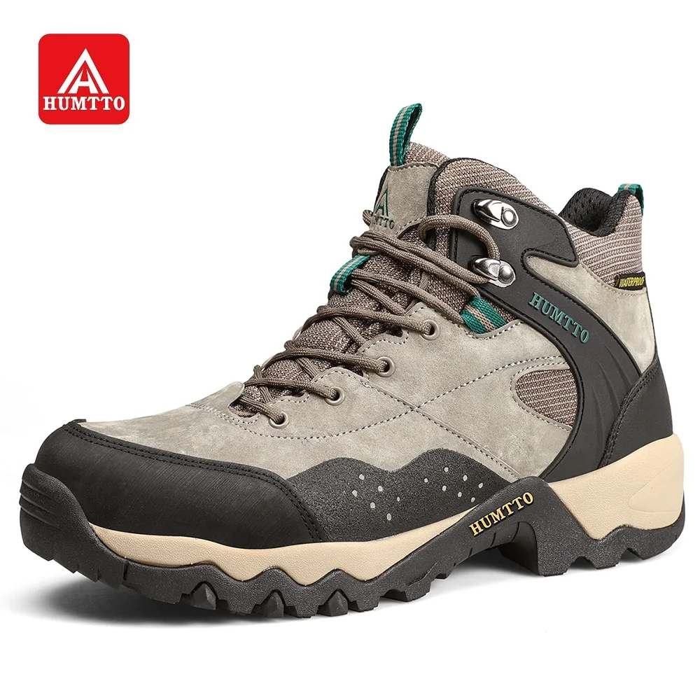 HUMTTO Outdoor Hiking Boots Men Climbing Shoes Tactical Hunting Camping Trekking Mountain Sports Cushioning Sneakers Big Size