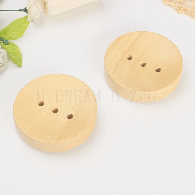 Деревянный держатель для мыла раковины ванной комнаты душа круглая ручная