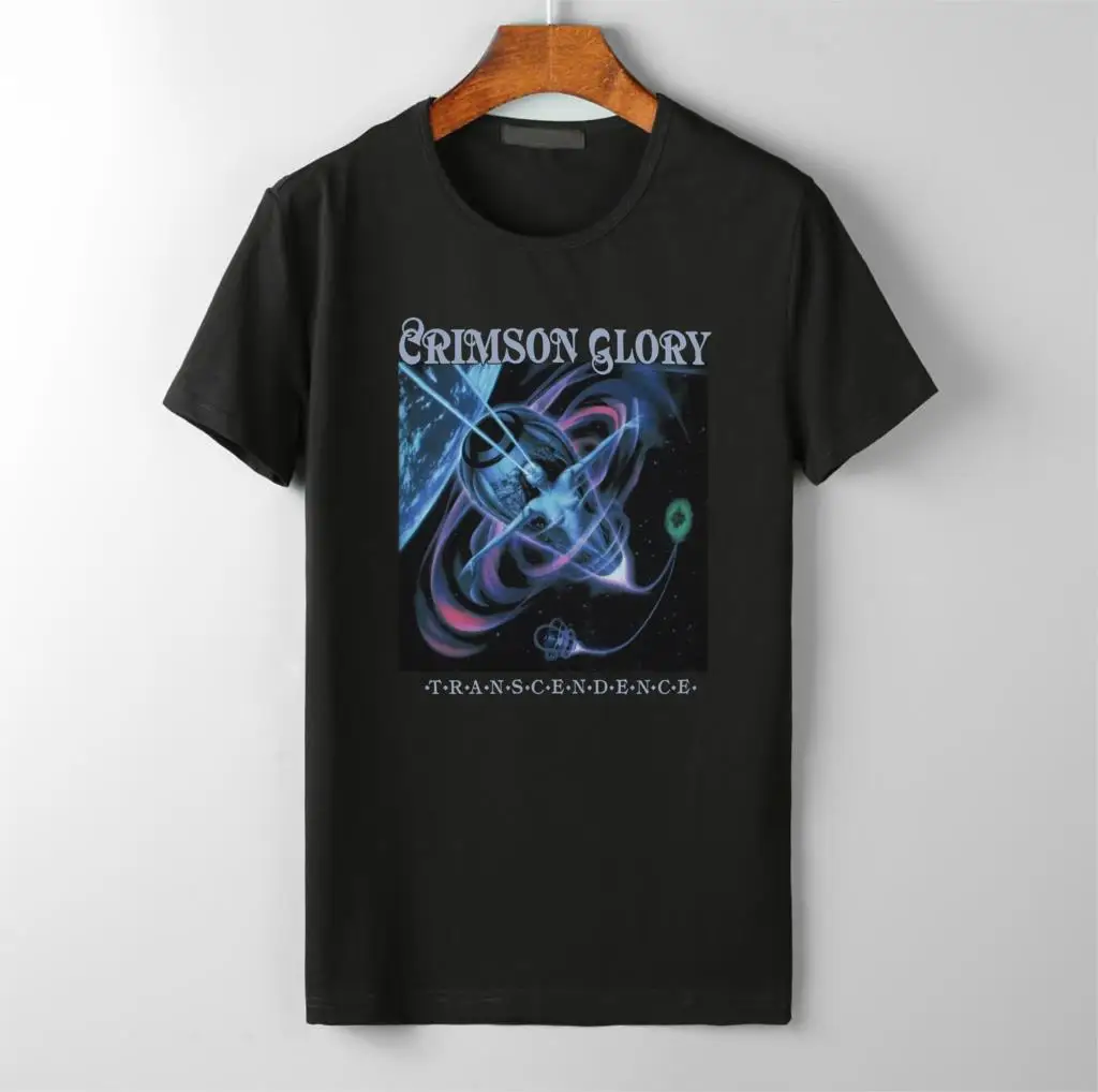CRIMSON GLORY TRANSCENDENCE 1988 прогрессивный тяжелый металл Новая Черная футболка с принтом