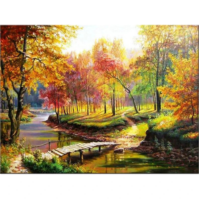 Полный 5D Diy Daimond Картина Дерево на сцене 3D алмазов картина Круглый Стразы Diamant