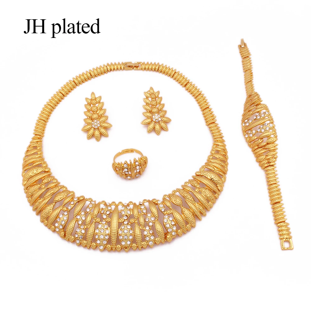 Комплект украшений для женщин новый набор из 24 к золота индийский дубай