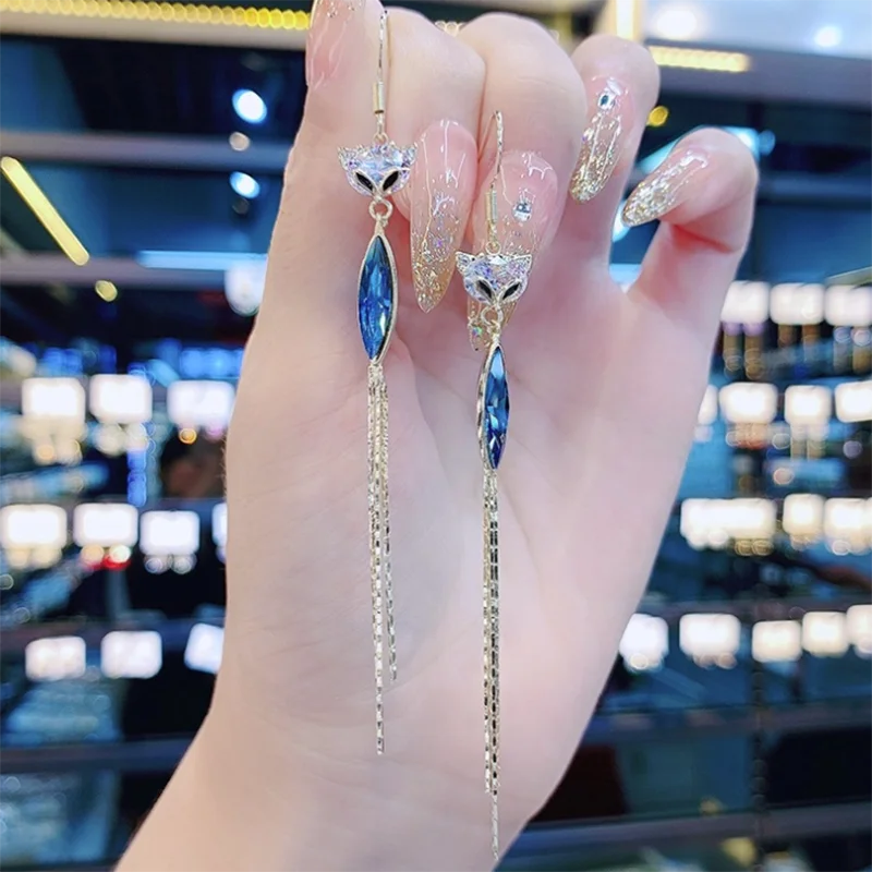 

Long Tassel Drop Earrings Women Fashion Elegant Alloy Earrings Jewelry For Female Trendy Personalized Earrings Accessories Gift