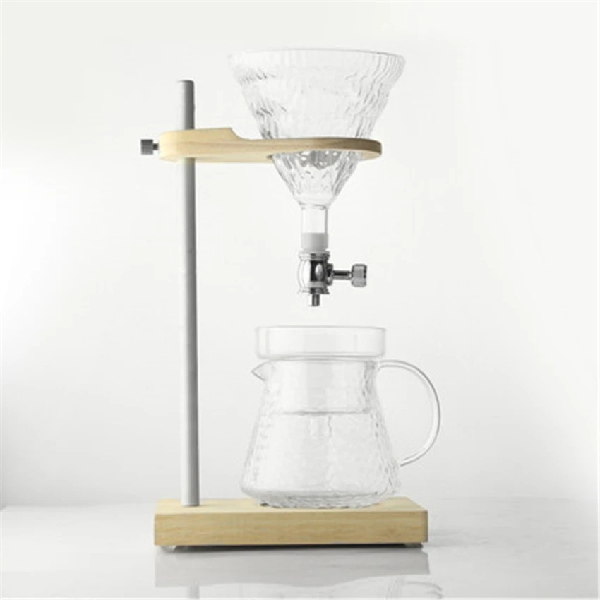 Держатель для кофейного фильтра регулируемый держатель чашки деревянная основа