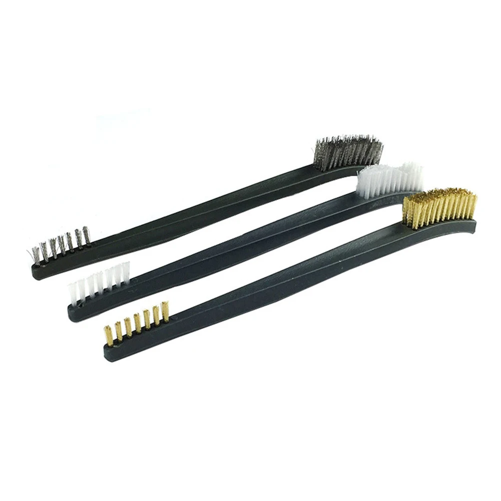 

Stainless Steel WIRE BRUSH Brass Nylon Rust/Paint Remover 7pcs 7pcs/set