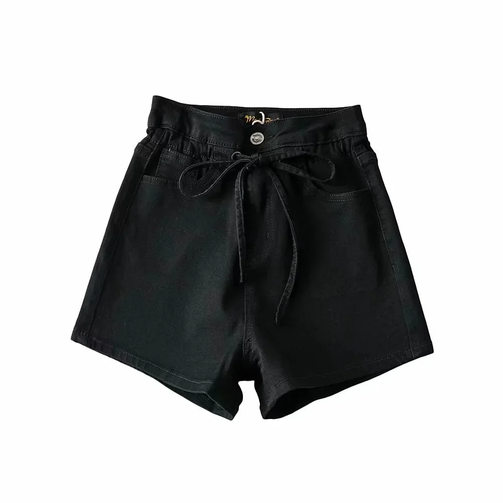 

Women's Denim Hot Pants 2021 Summer New Women's High Waist Fashion Slimming Straight Denim Shorts