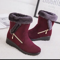 winter womens boots warm plush snow boots womens shoes fashion zipper shoes women winter boots