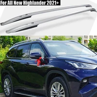 2Pcs Silver Left Right Roof Rack Bar Rail Fits For All New Toyota Highlander XU70 2020 2021 2022 Luggage Bar
