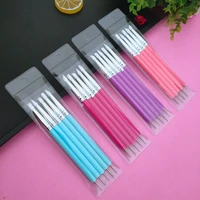 5pcsset double ended dotting tools set nail art embossing tools pottery craft art silicone brushes pottery clay tool