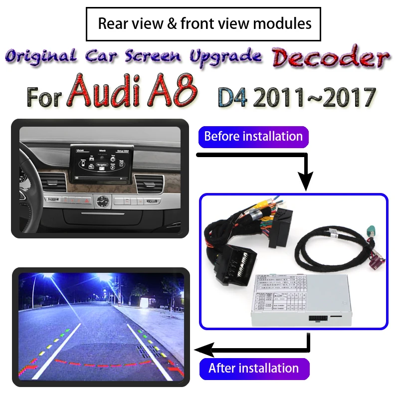 Для Audi A8 D4 4H MMI 2011 ~ 2017 интерфейс заднего вида декодер для камеры оригинальный