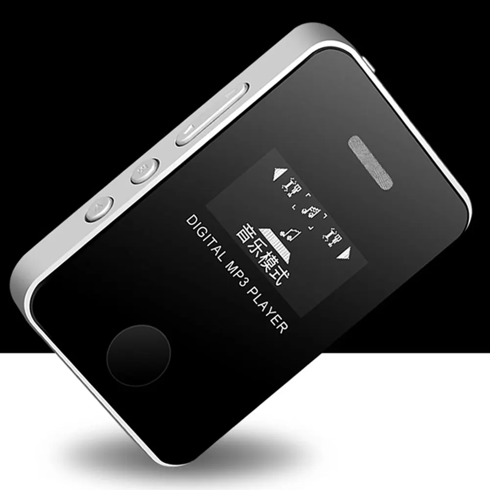 Черный 16 Гб ЖК-экран MP3-плеер Hands Free Спортивная аккумуляторная поддержка мини-карта флэш памяти TF USB портативная HIFI музыкальная система с зажимом аудио с динамиком - Цвет: Черный